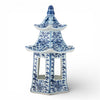 Danny's Fine Porcelain Home Decor Danny's Fine Porcelain Hex Pagoda- Blue Flower