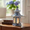 Danny's Fine Porcelain Home Decor Danny's Fine Porcelain Hex Pagoda- Blue Flower