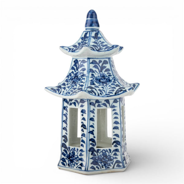 Danny's Fine Porcelain Home Decor Danny's Fine Porcelain Hex Pagoda- Blue Flower