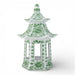 Danny's Fine Porcelain Home Decor Danny's Fine Porcelain Hex Pagoda- Green Flower