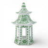 Danny's Fine Porcelain Home Decor Danny's Fine Porcelain Hex Pagoda- Green Flower