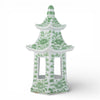 Danny's Fine Porcelain Home Decor Danny's Fine Porcelain Hex Pagoda- Green Flower