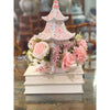 Danny's Fine Porcelain Home Decor Danny's Fine Porcelain Hex Pagoda- Pink Flower