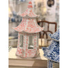 Danny's Fine Porcelain Home Decor Danny's Fine Porcelain Hex Pagoda- Pink Flower