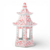 Danny's Fine Porcelain Home Decor Danny's Fine Porcelain Hex Pagoda- Pink Flower