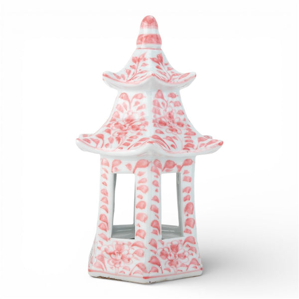 Danny's Fine Porcelain Home Decor Danny's Fine Porcelain Hex Pagoda- Pink Flower
