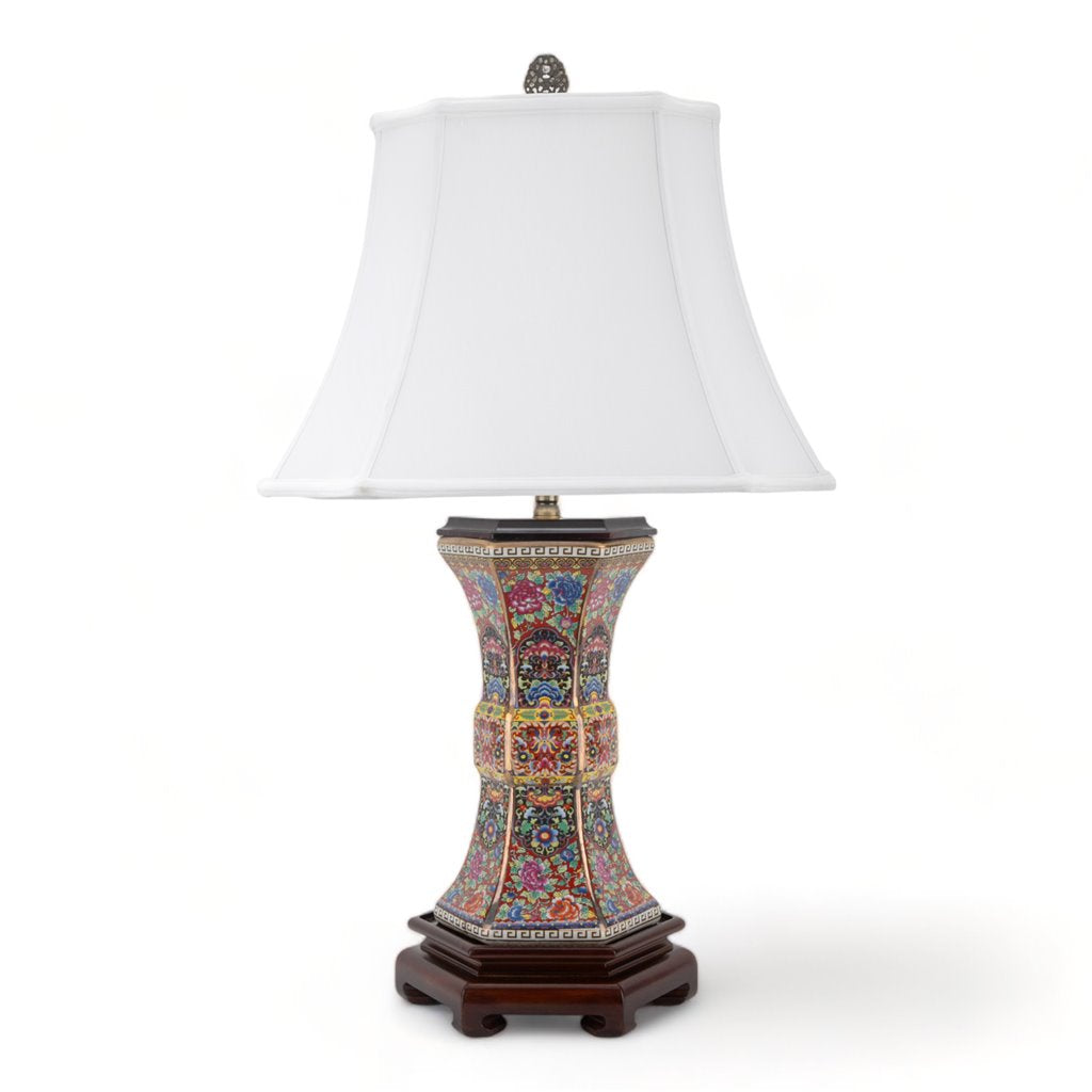 Danny's Fine Porcelain Lighting Danny's Fine Porcelain Hexagonal Imperial Cup Vase Lamp 51131-L