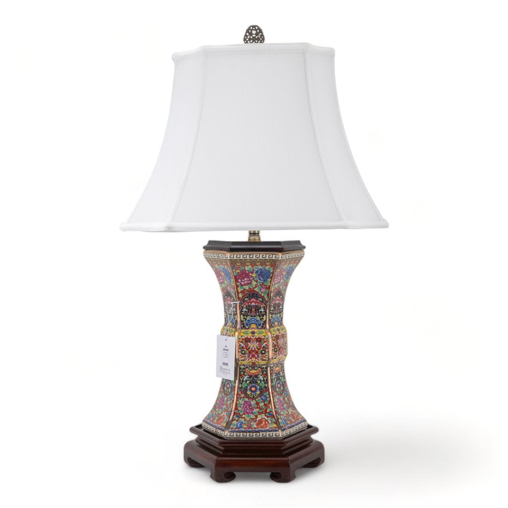 Danny's Fine Porcelain Lighting Danny's Fine Porcelain Hexagonal Imperial Cup Vase Lamp 51131-L