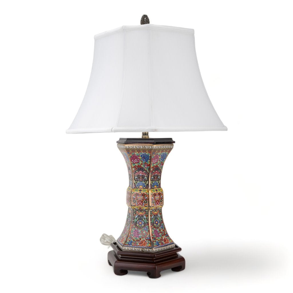 Danny's Fine Porcelain Lighting Danny's Fine Porcelain Hexagonal Imperial Cup Vase Lamp 51131-L