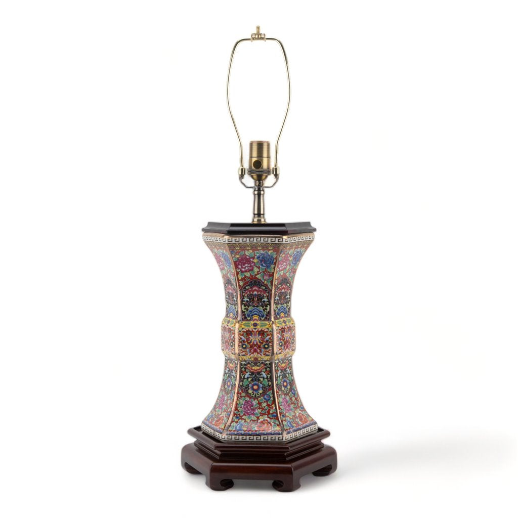 Danny's Fine Porcelain Lighting Danny's Fine Porcelain Hexagonal Imperial Cup Vase Lamp 51131-L
