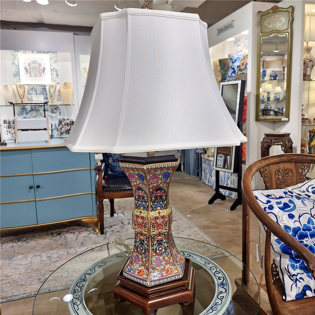 Danny's Fine Porcelain Lighting Danny's Fine Porcelain Hexagonal Imperial Cup Vase Lamp 51131-L