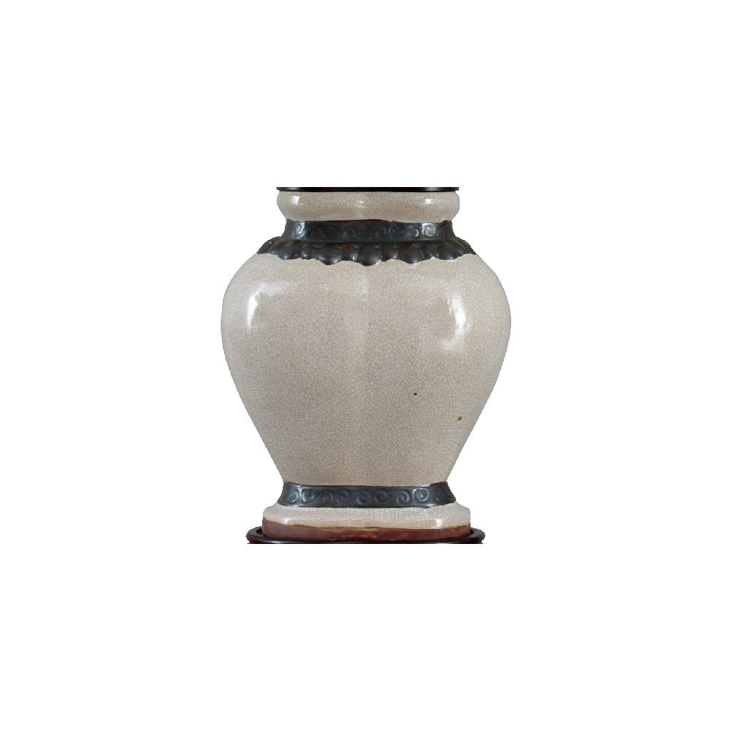 Danny's Fine Porcelain Home Decor Danny's Fine Porcelain Ivory Crackle Twin Vase