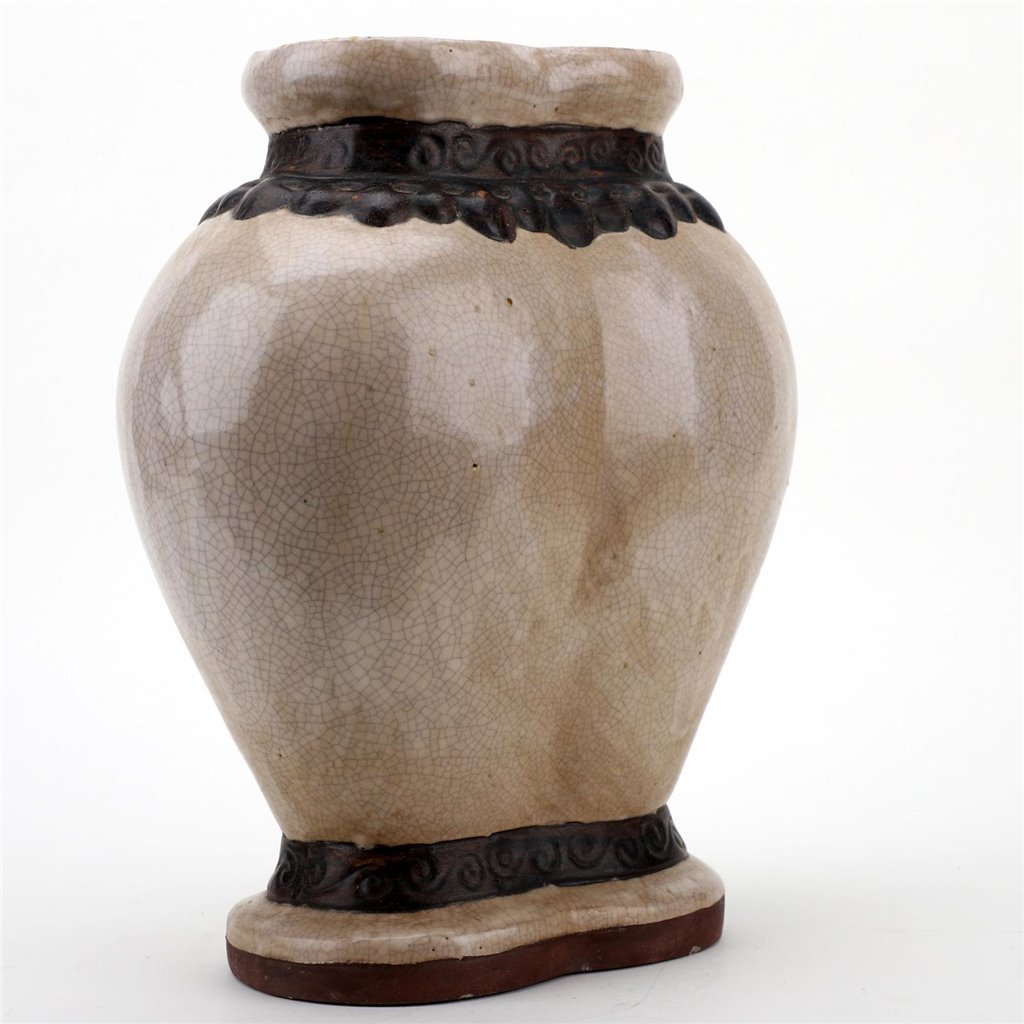 Danny's Fine Porcelain Home Decor Danny's Fine Porcelain Ivory Crackle Twin Vase