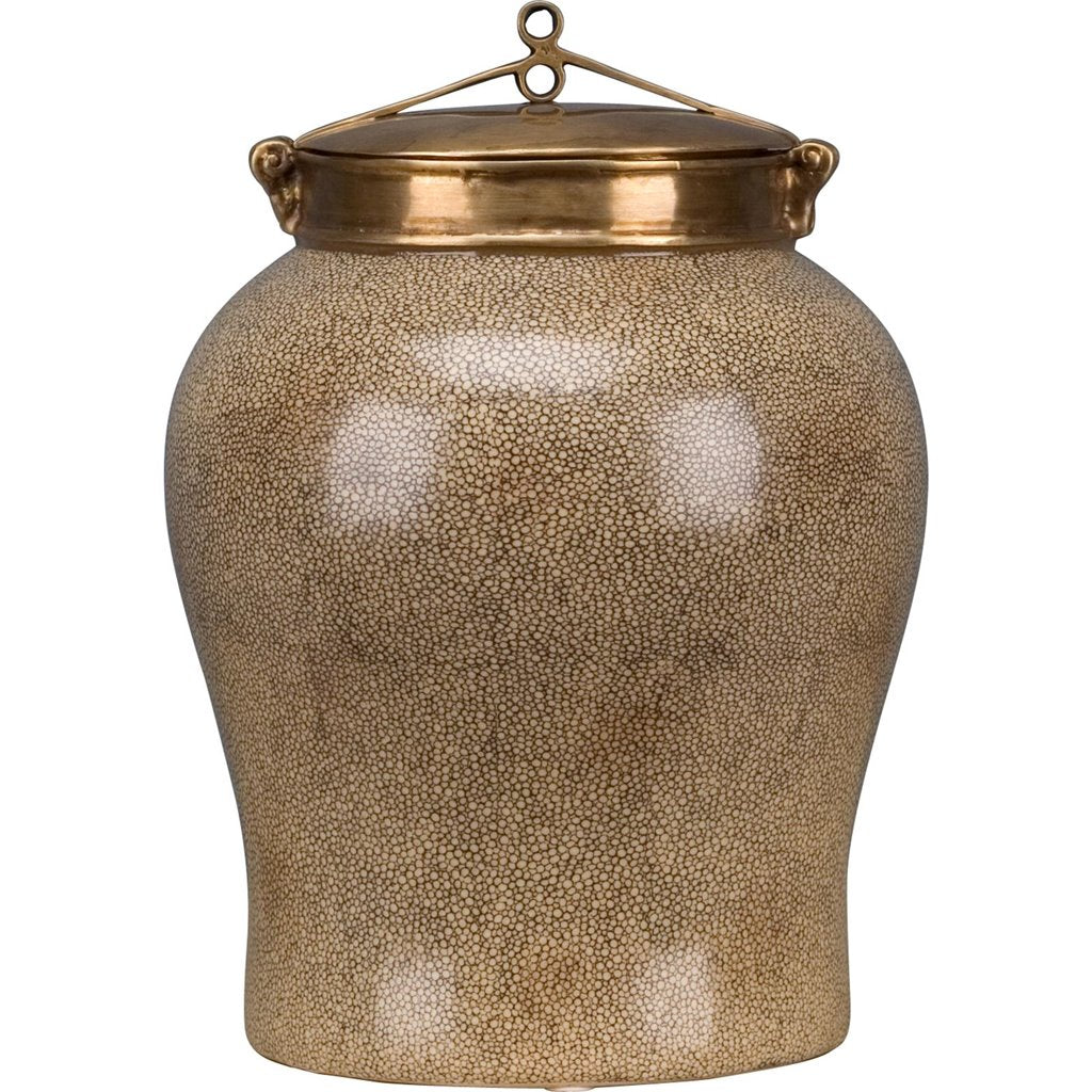Danny's Fine Porcelain Home Decor Danny's Fine Porcelain Jar With Bronze Lid - Pirano 14136