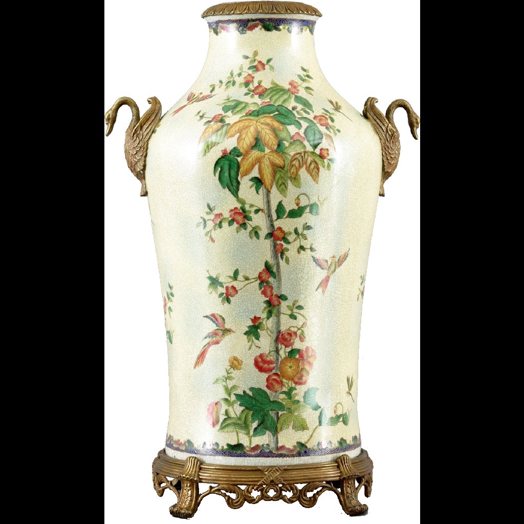 Danny's Fine Porcelain Home Decor Danny's Fine Porcelain Jar with Bronze Stand - CLOSEOUT