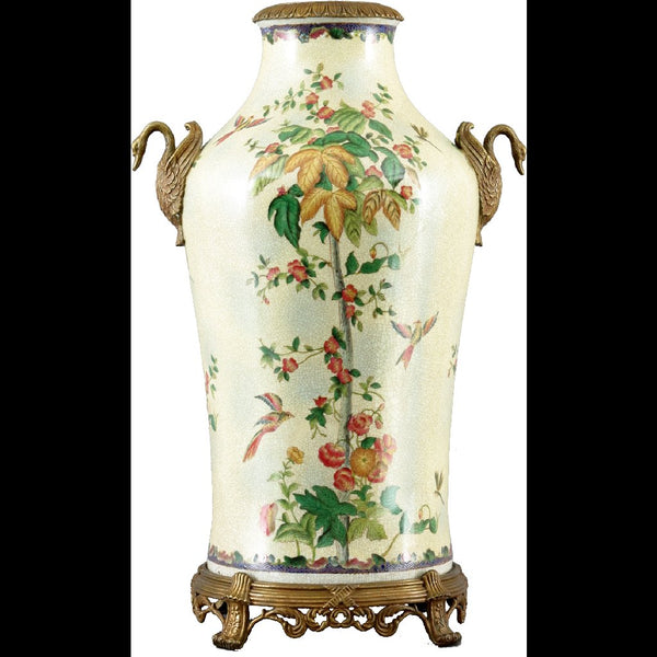 Danny's Fine Porcelain Home Decor Danny's Fine Porcelain Jar with Bronze Stand - CLOSEOUT