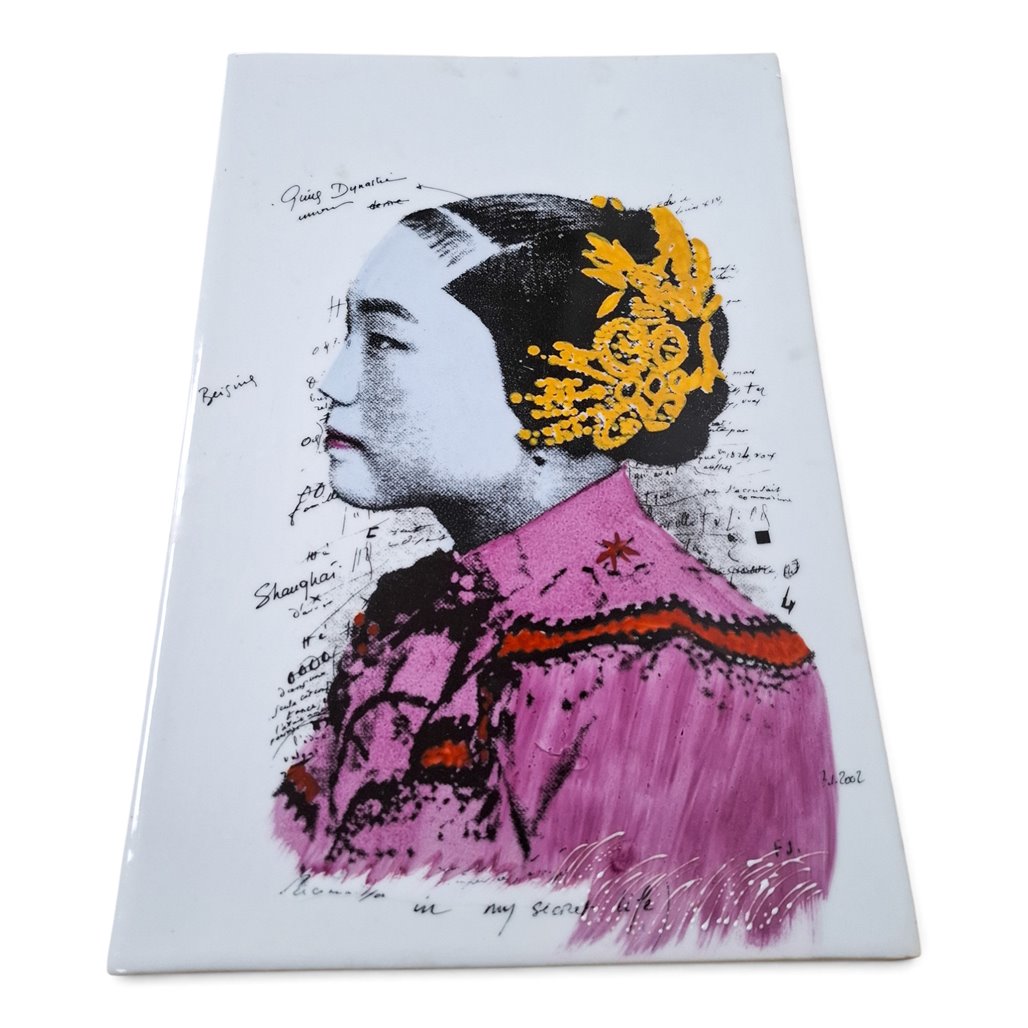 Danny's Fine Porcelain Home Decor Danny's Fine Porcelain Lady Portrait Wall Artgraphic Wall Art Featuring A Fashionable Lady Portrait - CLOSEOUT SAMPLE SALE
