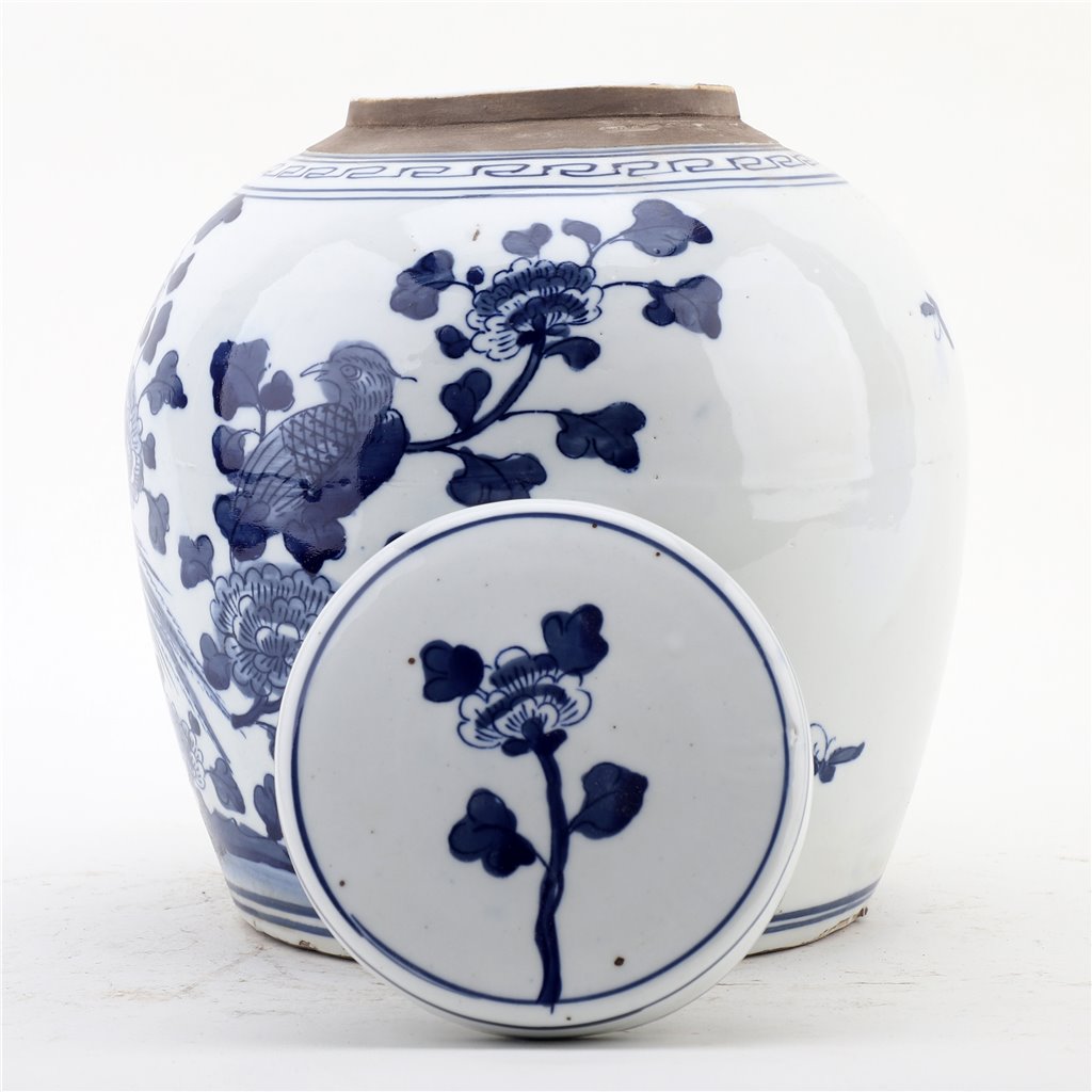 Danny's Fine Porcelain Home Decor Danny's Fine Porcelain Large Bulb Jar - Floral & Bird