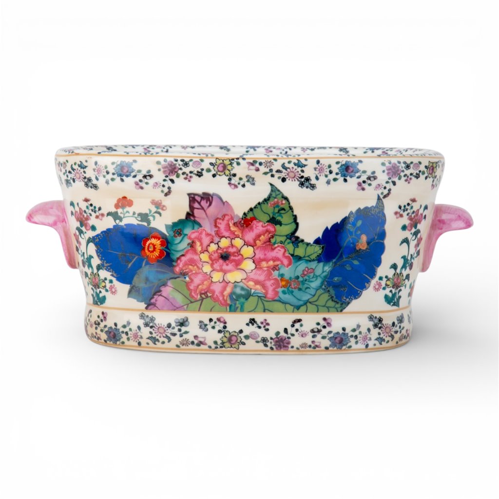 Danny's Fine Porcelain Home Decor Danny's Fine Porcelain Large Oval Footbath with Handle- Tobacco Leaf Large Size – Tobacco Leaf
