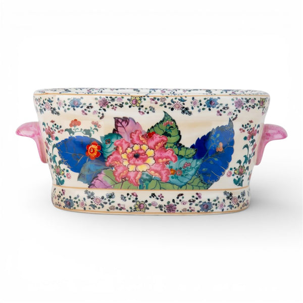 Danny's Fine Porcelain Home Decor Danny's Fine Porcelain Large Oval Footbath with Handle- Tobacco Leaf Large Size – Tobacco Leaf