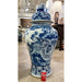 Danny's Fine Porcelain Home Decor Danny's Fine Porcelain Large Temple Foo Dog Jar Blue & White Flower -Due To the Product Size