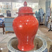 Danny's Fine Porcelain Home Decor Danny's Fine Porcelain Large Temple Jar - Red Crackle