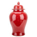 Danny's Fine Porcelain Home Decor Danny's Fine Porcelain Large Temple Jar - Red Crackle