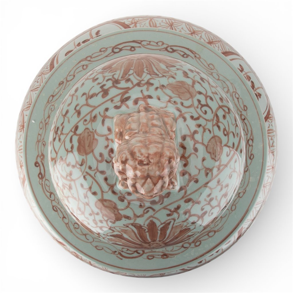 Danny's Fine Porcelain Home Decor Danny's Fine Porcelain Large Warrior Jar-Red Filigree