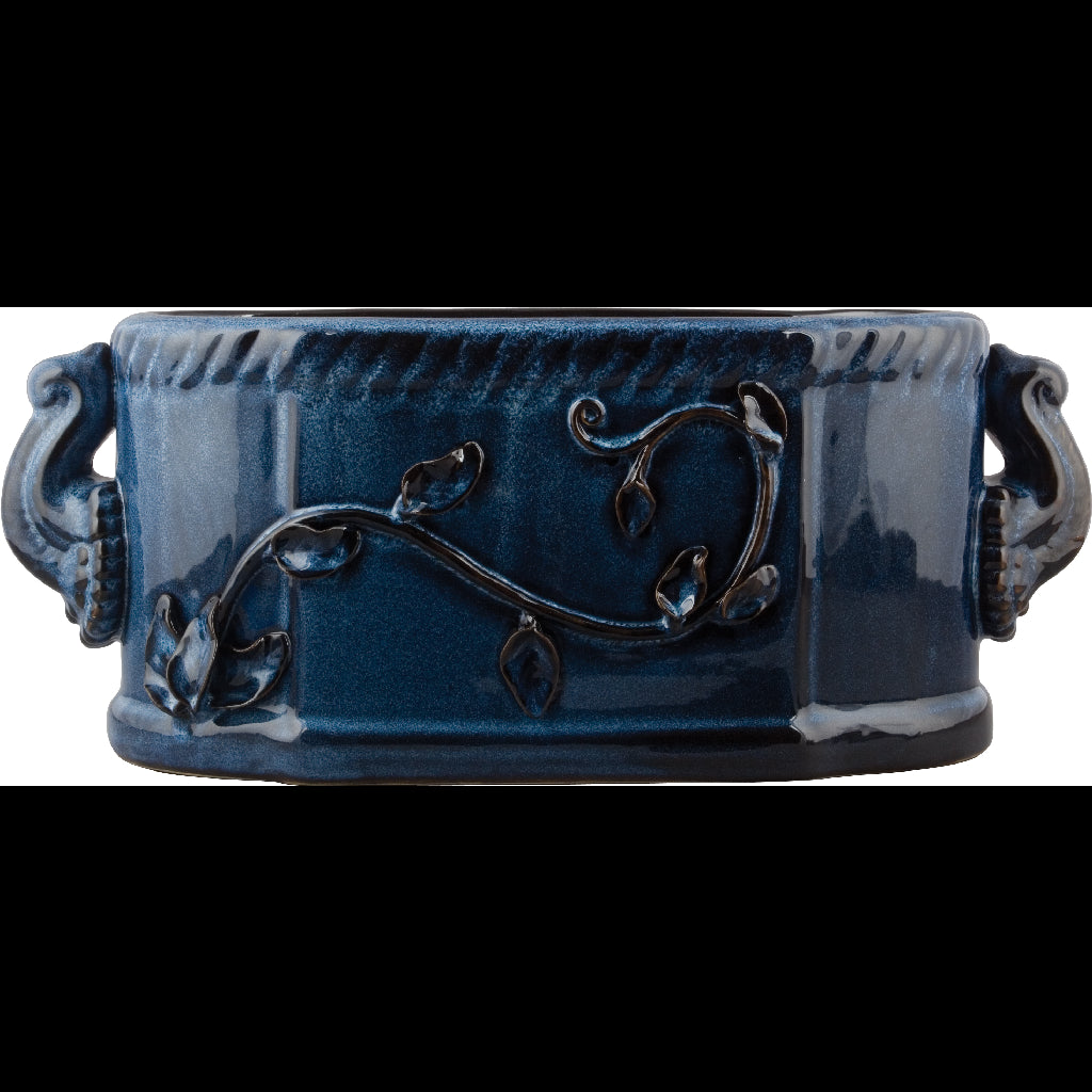 Danny's Fine Porcelain Home Decor Danny's Fine Porcelain Leaf Footbath- Cobalt (16.5 X 8 Opening) 11940