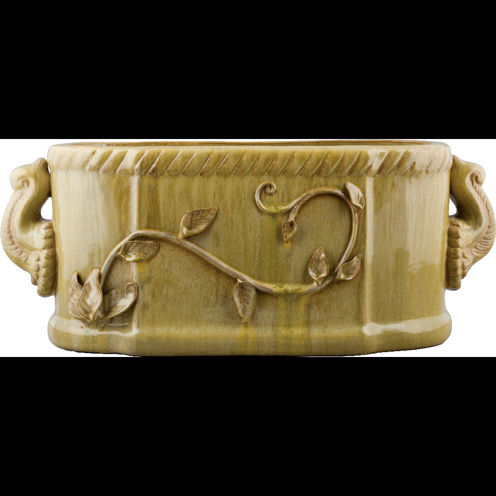 Danny's Fine Porcelain Home Decor Danny's Fine Porcelain Leaf Footbath- Wasabi (16.5 X 8 Opening) 11938