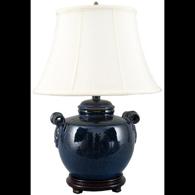 Danny's Fine Porcelain Lighting Danny's Fine Porcelain Lg Blue Pumpkin Jar Lamp PCM1084-1BL