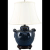 Danny's Fine Porcelain Lighting Danny's Fine Porcelain Lg Blue Pumpkin Jar Lamp PCM1084-1BL