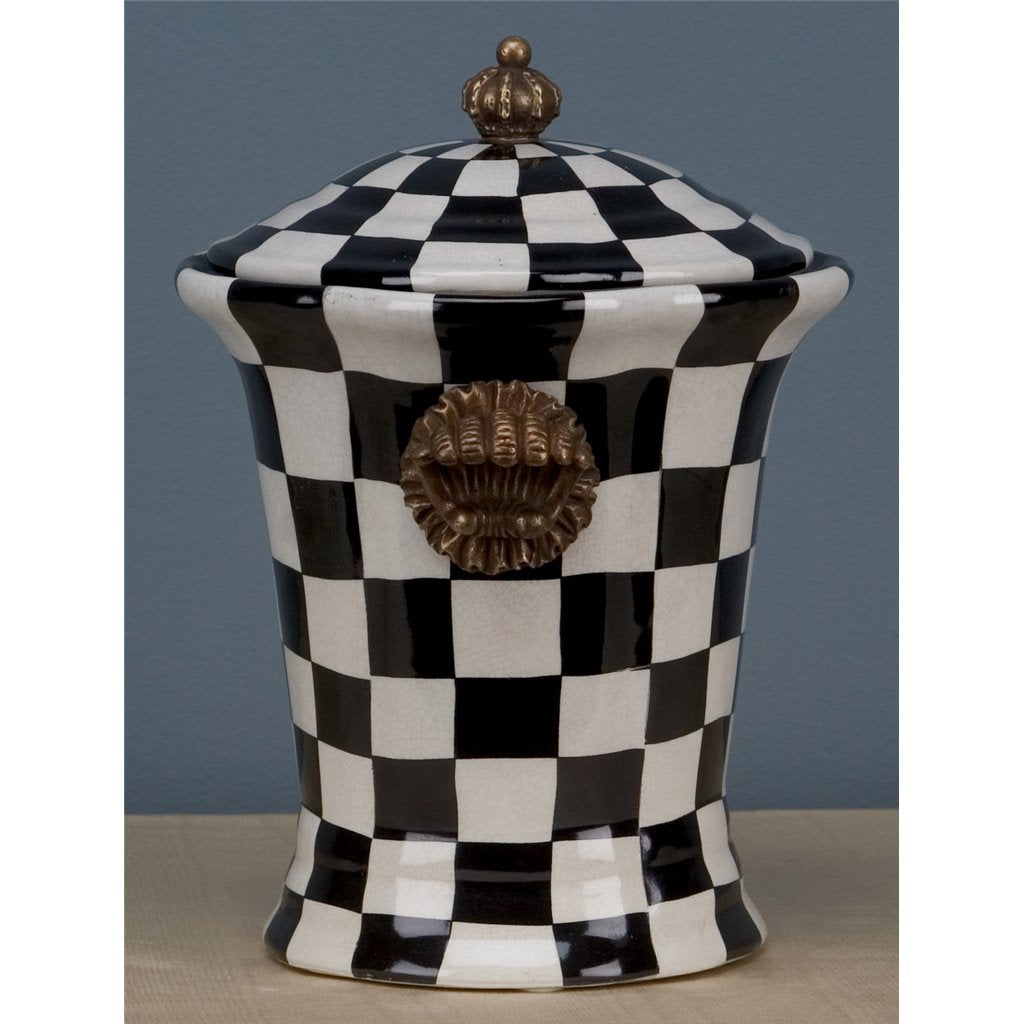Danny's Fine Porcelain Home Decor Danny's Fine Porcelain Lidded Box - Black And White Square 14141