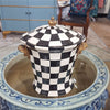 Danny's Fine Porcelain Home Decor Danny's Fine Porcelain Lidded Box - Black And White Square 14141
