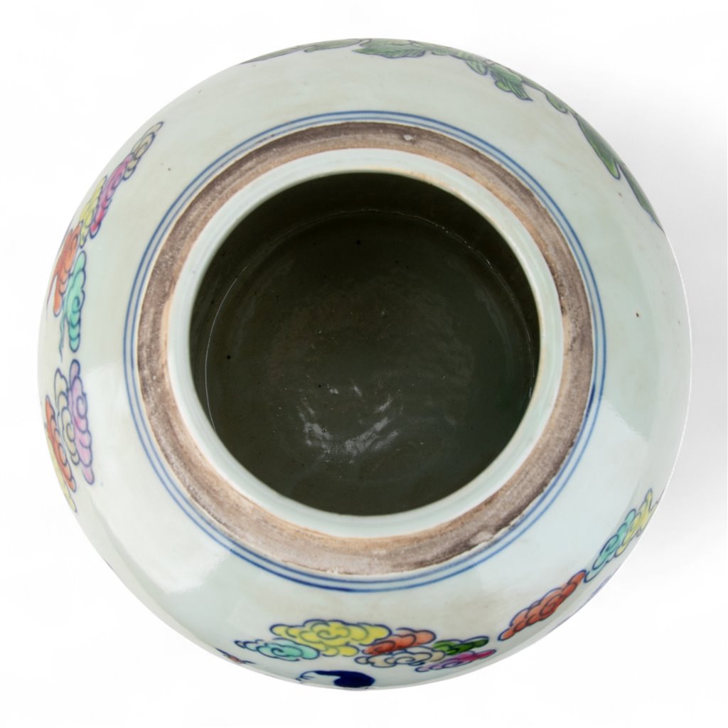 Danny's Fine Porcelain Home Decor Danny's Fine Porcelain Lidded Bulb Jar Hand-Painted Figures