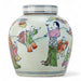 Danny's Fine Porcelain Home Decor Danny's Fine Porcelain Lidded Bulb Jar Hand-Painted Figures
