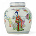 Danny's Fine Porcelain Home Decor Danny's Fine Porcelain Lidded Bulb Jar Hand-Painted Figures