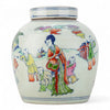 Danny's Fine Porcelain Home Decor Danny's Fine Porcelain Lidded Bulb Jar Hand-Painted Figures
