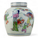 Danny's Fine Porcelain Home Decor Danny's Fine Porcelain Lidded Bulb Jar Hand-Painted Figures