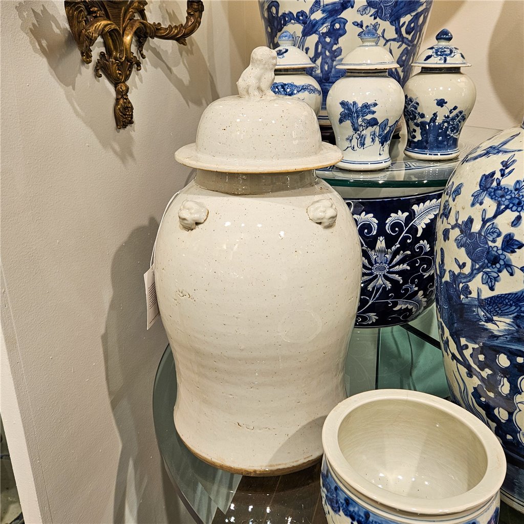 Danny's Fine Porcelain Home Decor Danny's Fine Porcelain Lidded Jar- Antique White