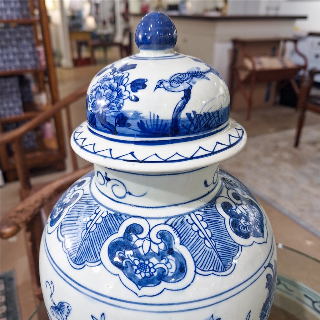 Danny's Fine Porcelain Home Decor Danny's Fine Porcelain Lidded Jar-Blue And White 50828