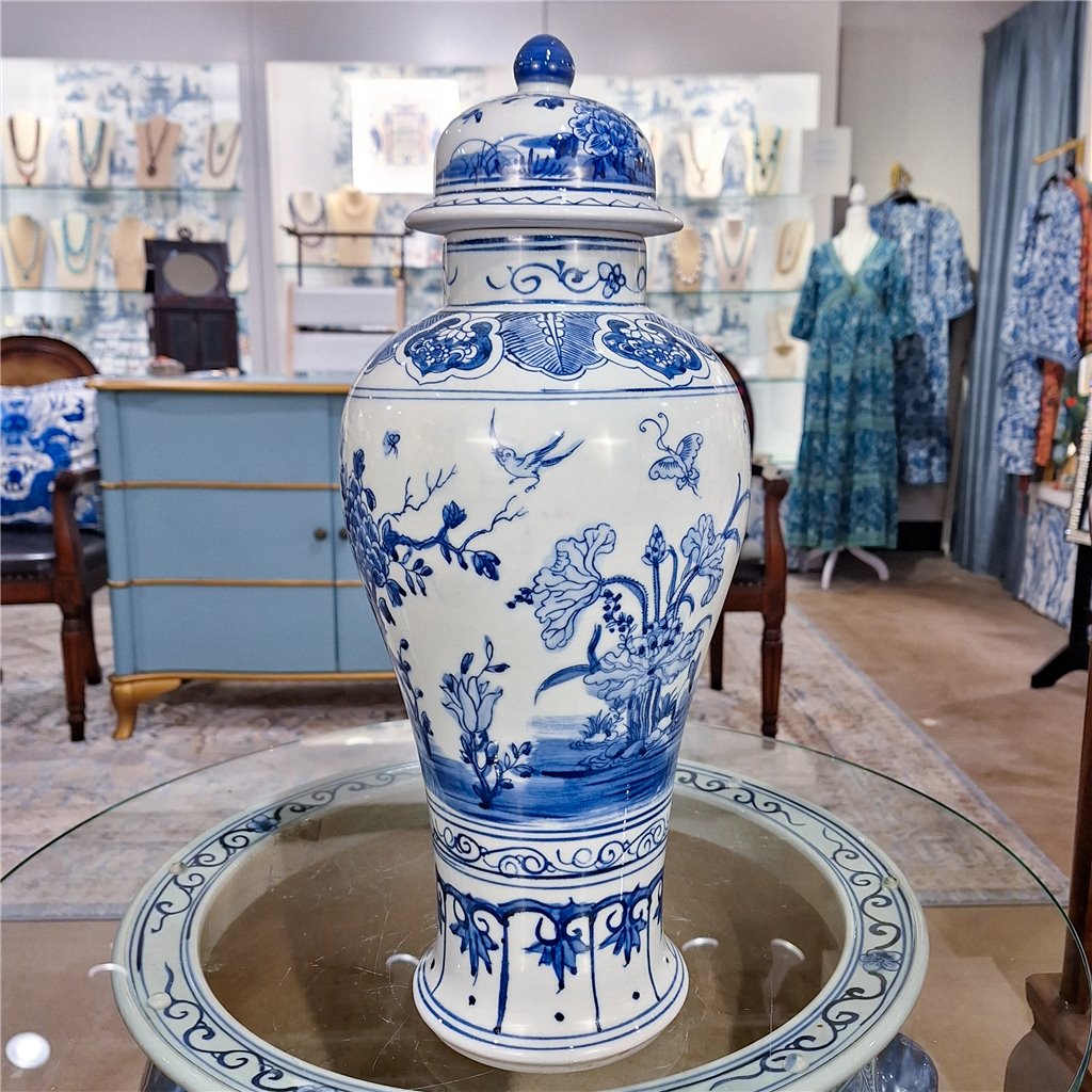 Danny's Fine Porcelain Home Decor Danny's Fine Porcelain Lidded Jar-Blue And White 50828