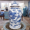 Danny's Fine Porcelain Home Decor Danny's Fine Porcelain Lidded Temple Jar - Dragons - Blue And White Classic 50875