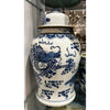 Danny's Fine Porcelain Home Decor Danny's Fine Porcelain Lidded Temple Jar - Dragons - Blue And White Classic 50875