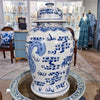 Danny's Fine Porcelain Home Decor Danny's Fine Porcelain Lidded Temple Jar - Dragons - Blue And White Classic 50875