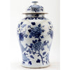 Danny's Fine Porcelain Home Decor Danny's Fine Porcelain Lidded Temple Jar - Floral And Dragons - Blue And White Classic 50874