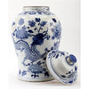 Danny's Fine Porcelain Home Decor Danny's Fine Porcelain Lidded Temple Jar - Floral And Dragons - Blue And White Classic 50874