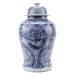Danny's Fine Porcelain Home Decor Danny's Fine Porcelain Lidded Temple Jar - Floral - Blue And White Classic 50068