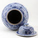 Danny's Fine Porcelain Home Decor Danny's Fine Porcelain Lidded Temple Jar - Floral - Blue And White Classic 50068