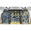 Danny's Fine Porcelain Home Decor Danny's Fine Porcelain Lidded Temple Jar - Floral - Blue And White Classic 50068